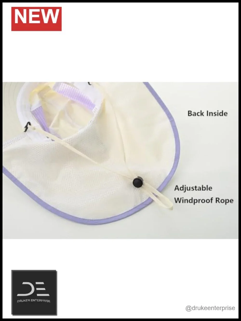 UPF 50+ Wide Brim Sun Hat with Ponytail Hole Water Resistant Foldable
